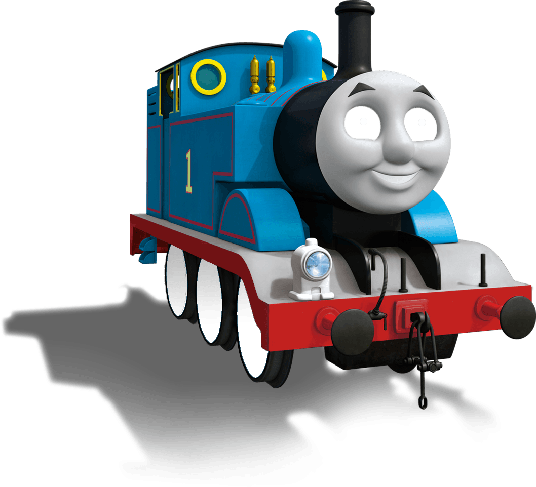 Blue Number One Train Character PNG Image