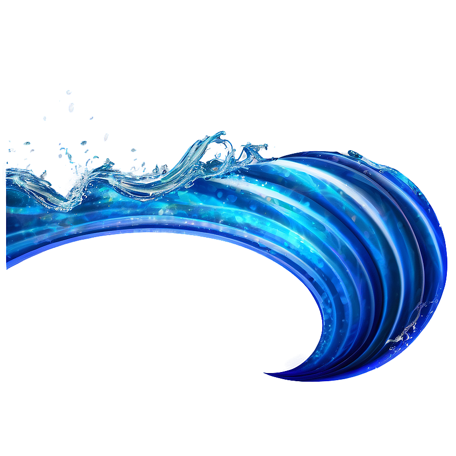 Blue Ocean Wave Curl Png 06262024 PNG Image