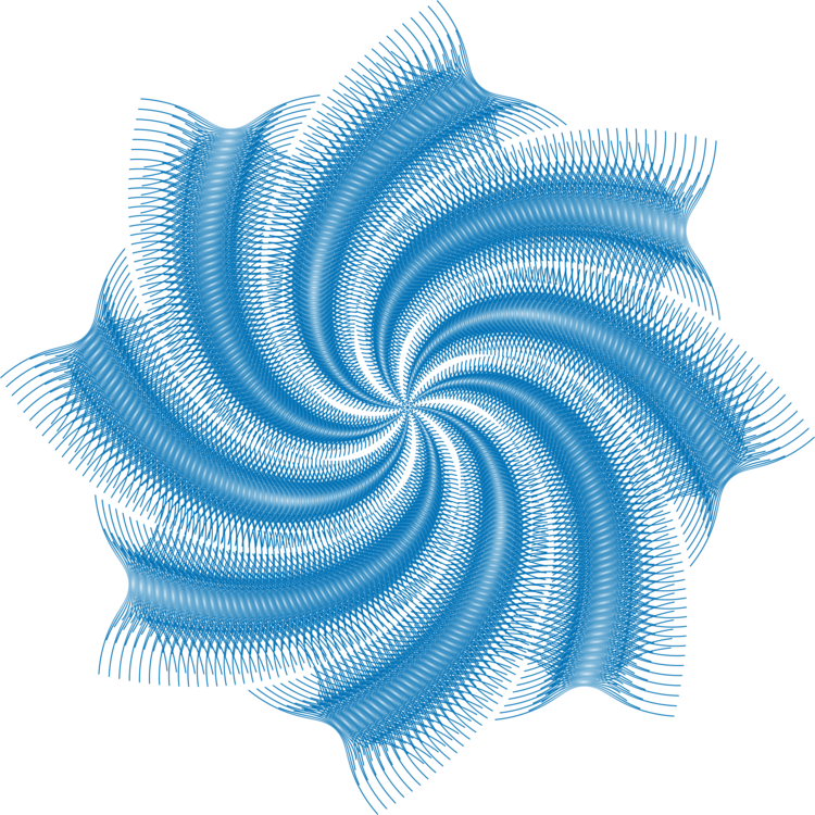 Blue Optical Illusion Spinning Abstract PNG Image