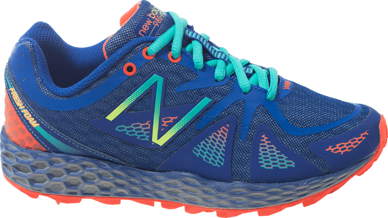 Blue Orange Trail Running Shoe PNG Image