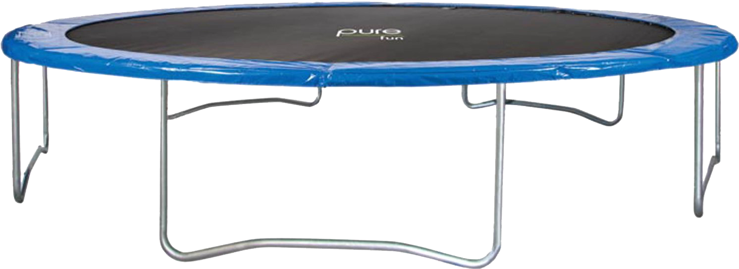 Blue Outdoor Trampoline PNG Image