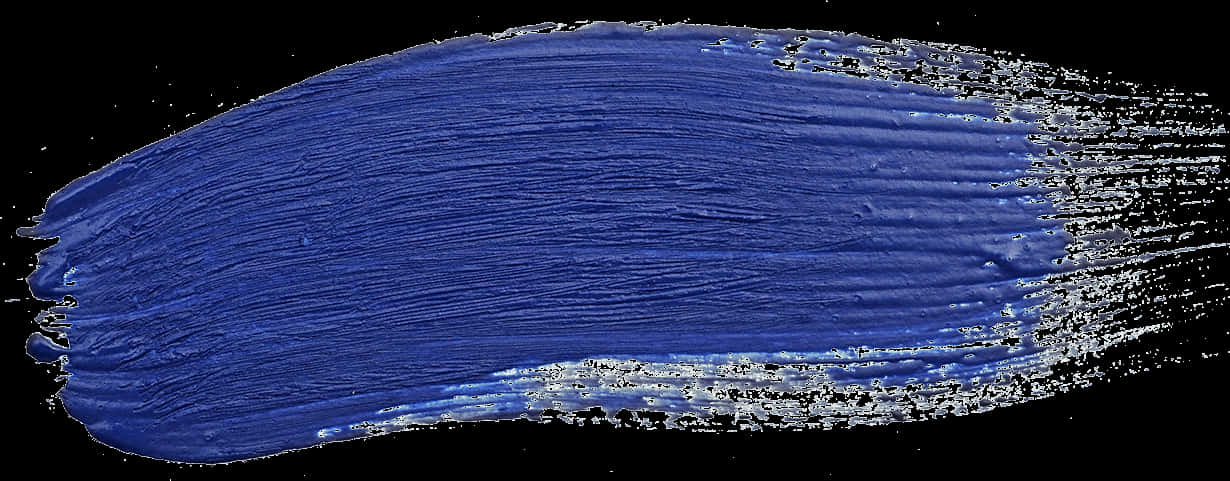 Blue Paint Brush Stroke Texture PNG Image