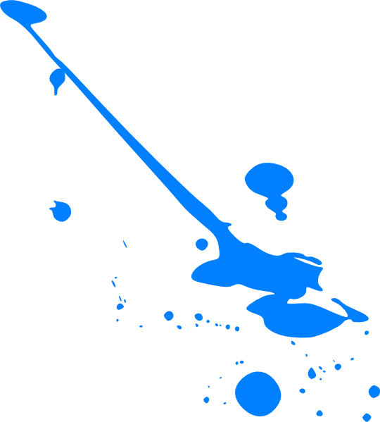 Blue Paint Splatter Graphic PNG Image