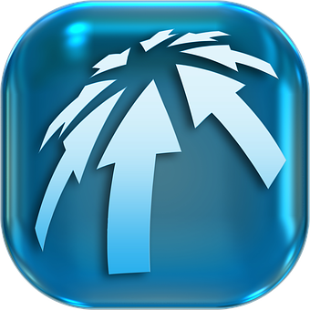 Blue Palm Tree Icon PNG Image