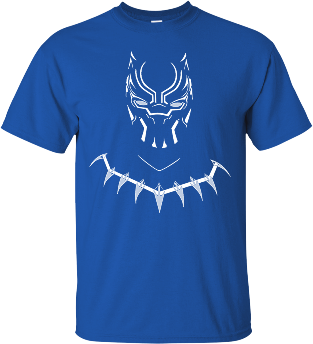 Blue Panther Logo T Shirt Design PNG Image