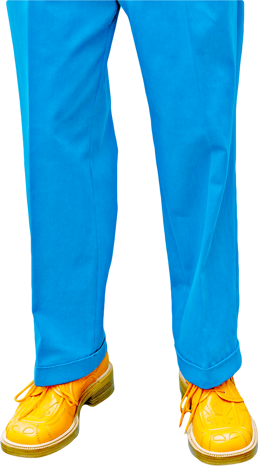 Blue Pants Yellow Shoes PNG Image