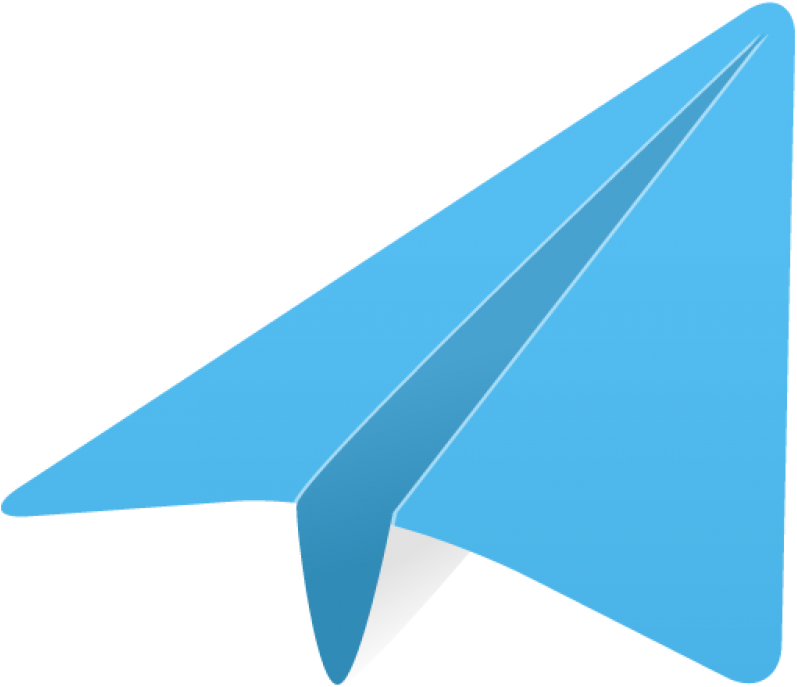 Blue Paper Plane Graphic PNG Image