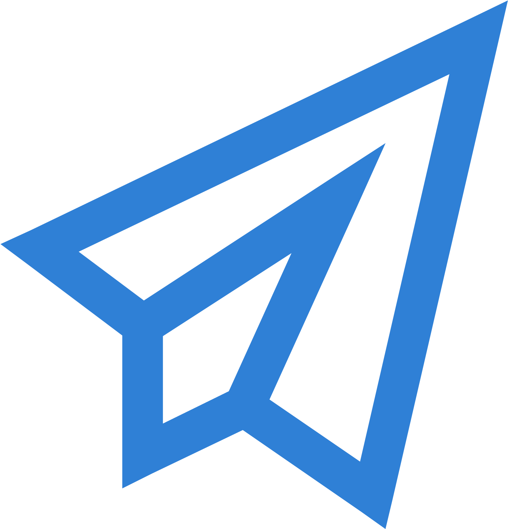 Blue Paper Plane Icon PNG Image