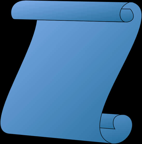 Blue Paper Scroll Graphic PNG Image