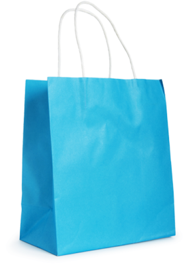 Blue Paper Shopping Bag PNG Image