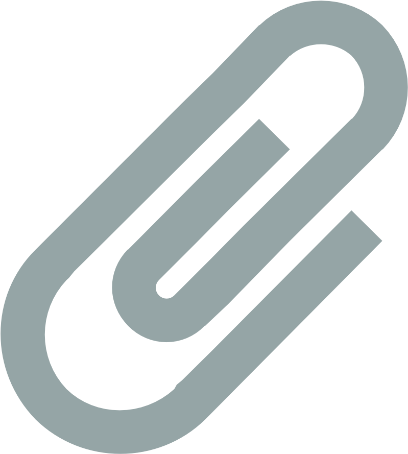 Blue Paperclip Icon PNG Image