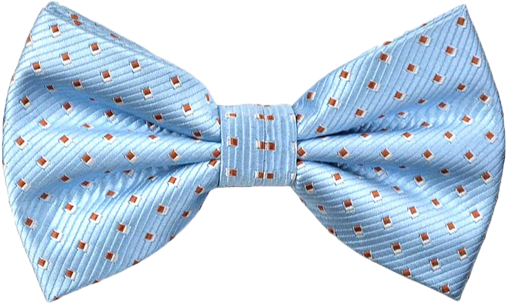 Blue Patterned Bow Tie PNG Image