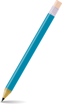 Blue Pencil Graphic PNG Image