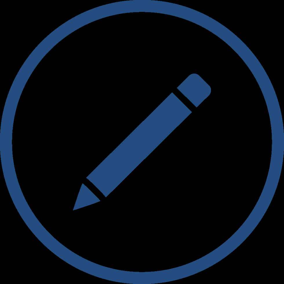 Blue Pencil Icon PNG Image