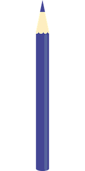 Blue Pencil Sharp Tip PNG Image