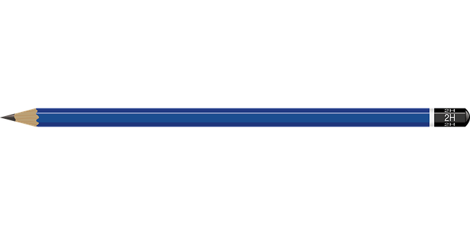 Blue Pencil2 H Grade PNG Image