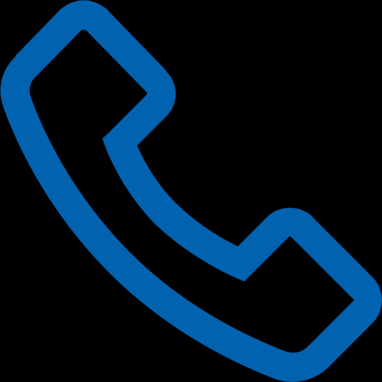 Blue Phone Icon Graphic PNG Image