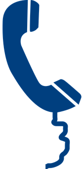 Blue Phone Receiver Icon PNG Image