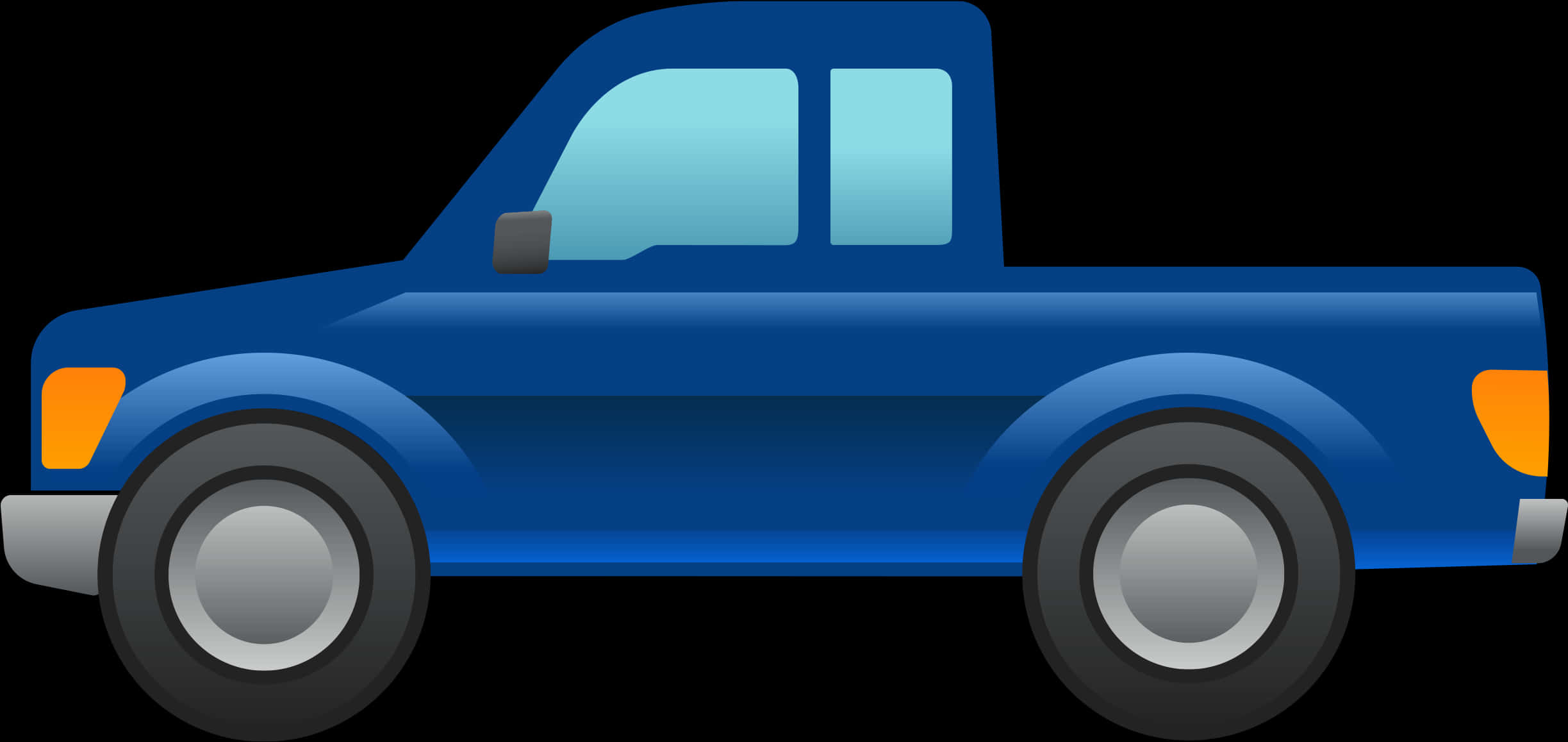 Blue Pickup Truck Emoji PNG Image