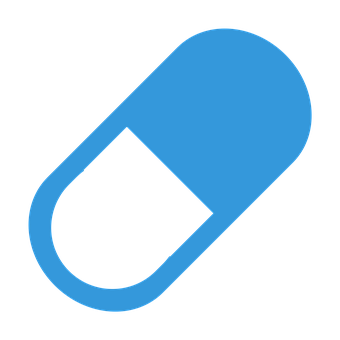 Blue Pill Icon Graphic PNG Image