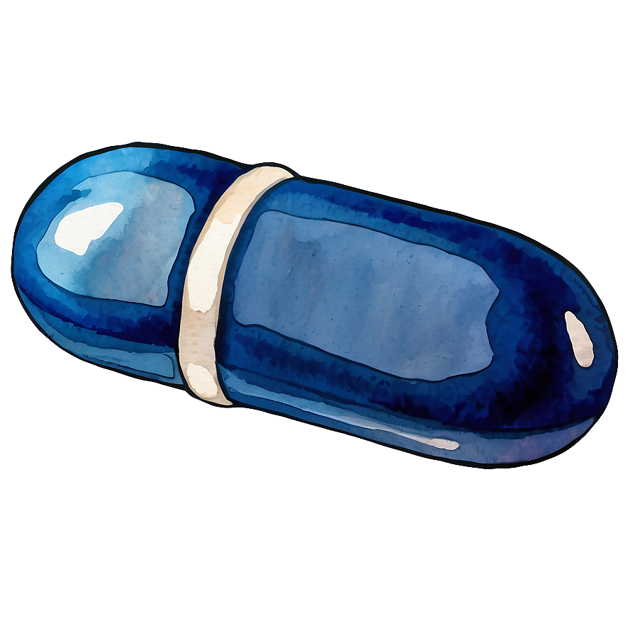 Blue Pill Watercolor Png Gqi27 PNG Image