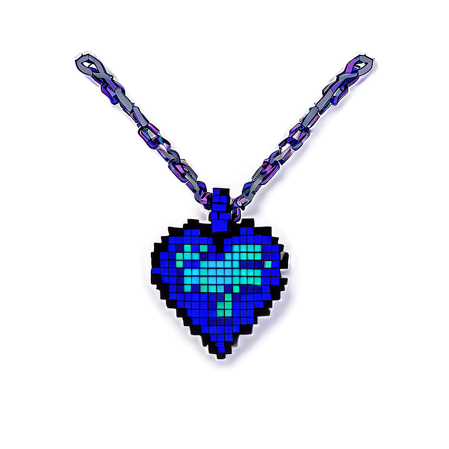 Blue Pixel Heart Png Ppi23 PNG Image