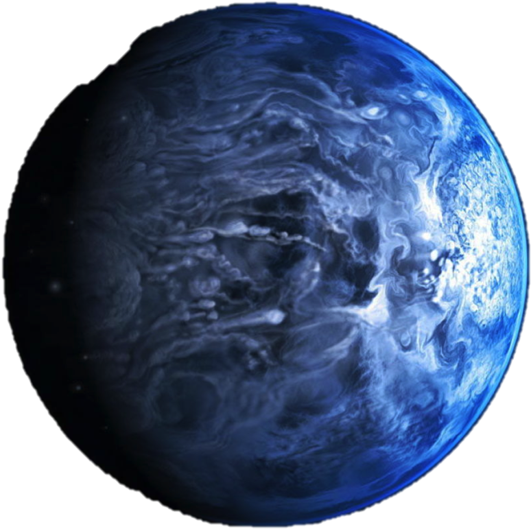 Blue Planet Atmospheric Clouds PNG Image