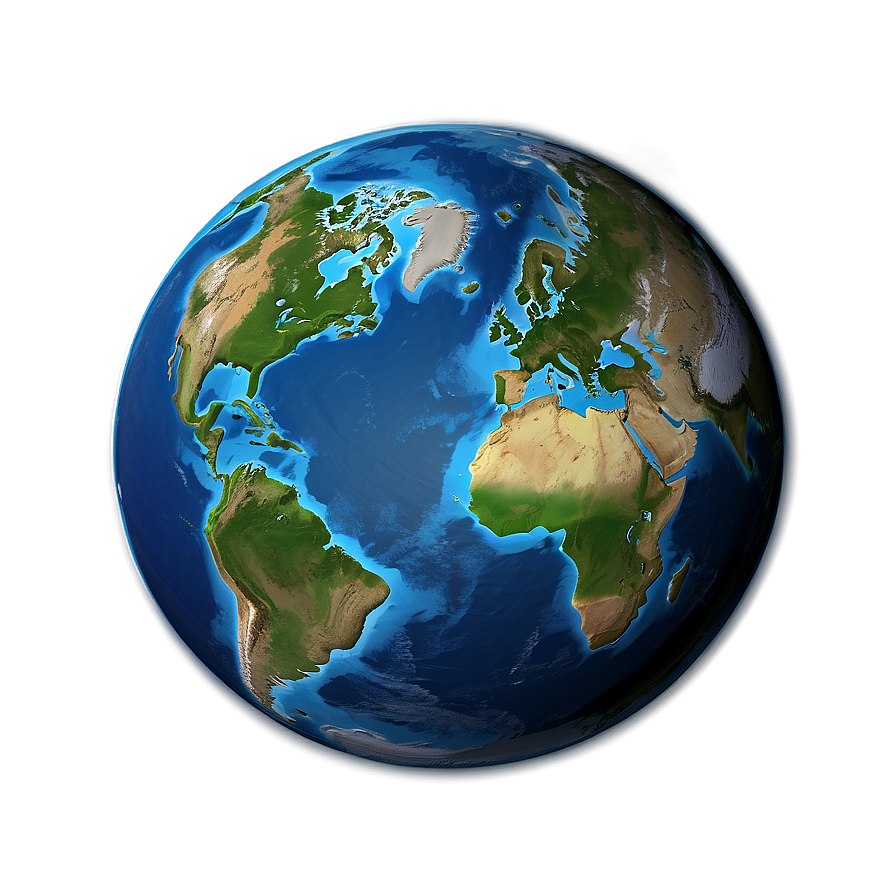 Blue Planet With Continents Png Bmy75 PNG Image