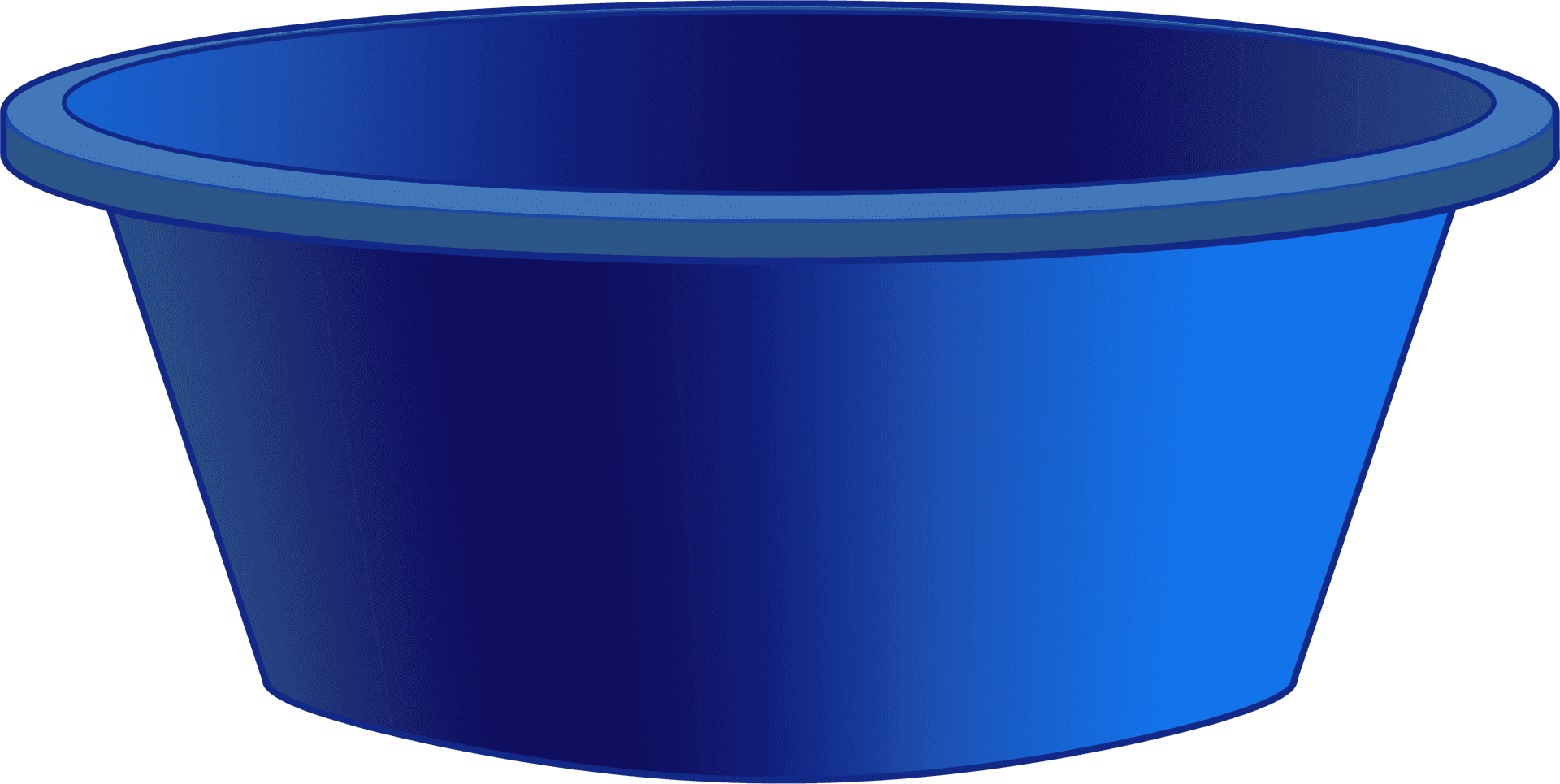 Blue Plastic Bucket Isolated PNG Image