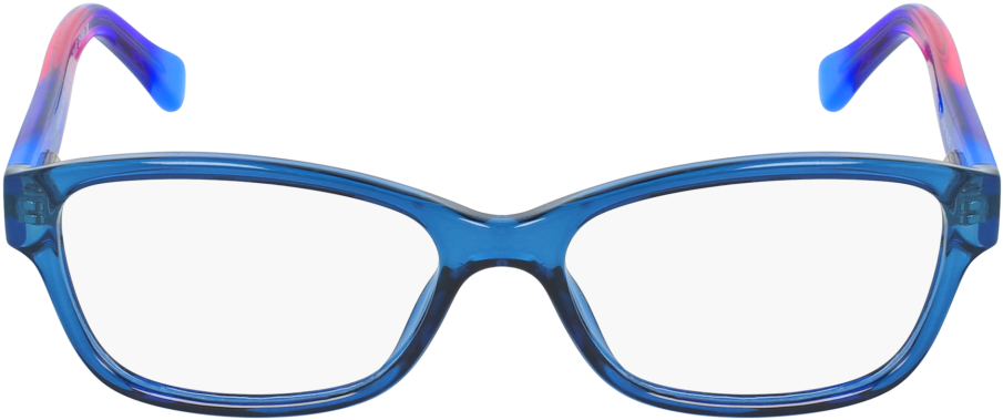 Blue Plastic Eyeglasses Transparent Background PNG Image