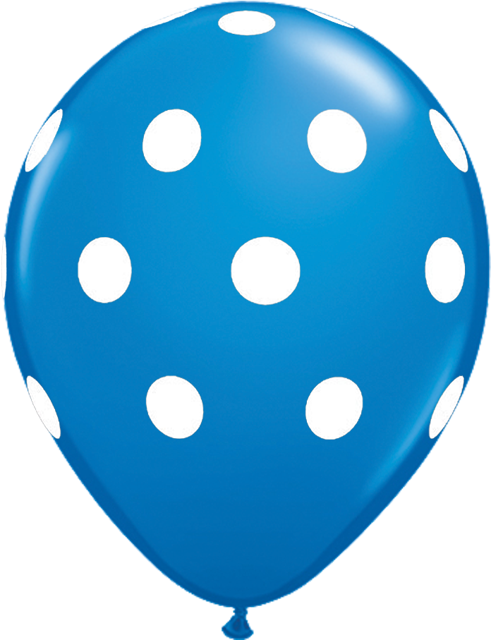 Blue Polka Dot Balloon PNG Image