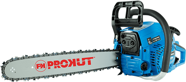 Blue Pro Xcut Gas Chainsaw PNG Image