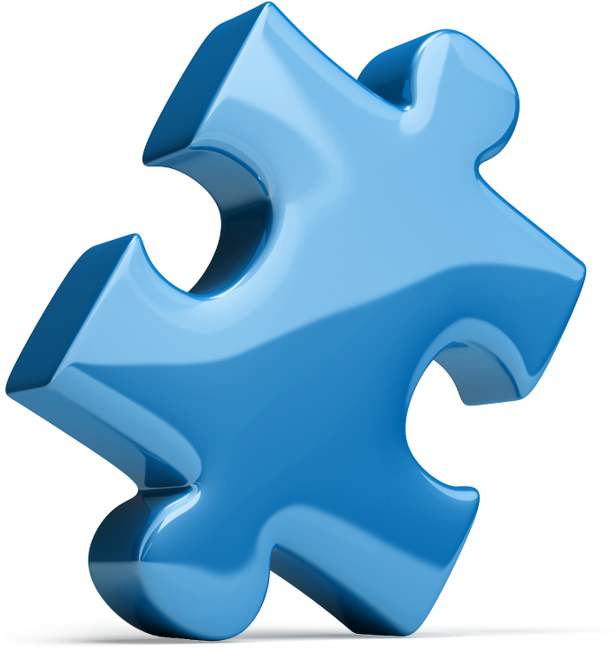 Blue Puzzle Piece PNG Image