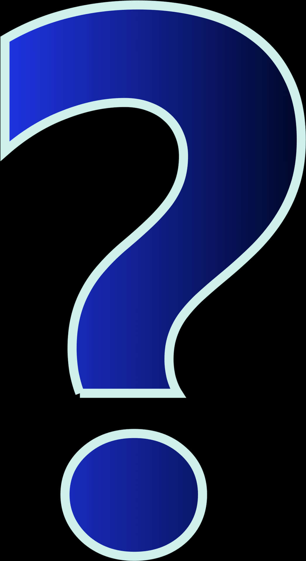 Blue Question Mark Graphic PNG Image