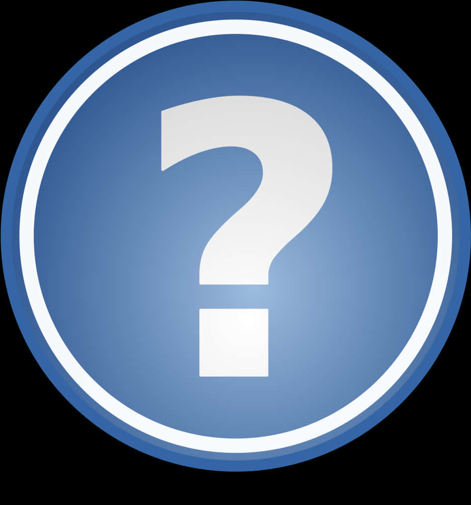 Blue Question Mark Icon PNG Image