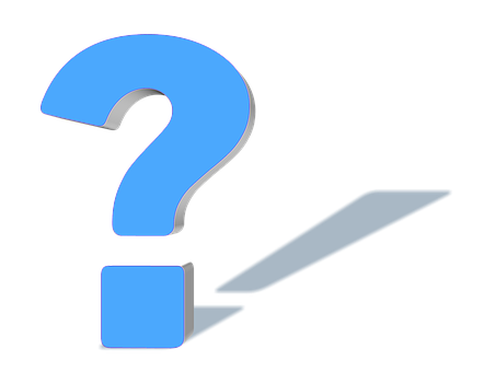 Blue Question Mark Shadow PNG Image