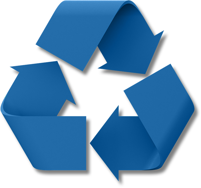 Blue Recycle Symbol Graphic PNG Image