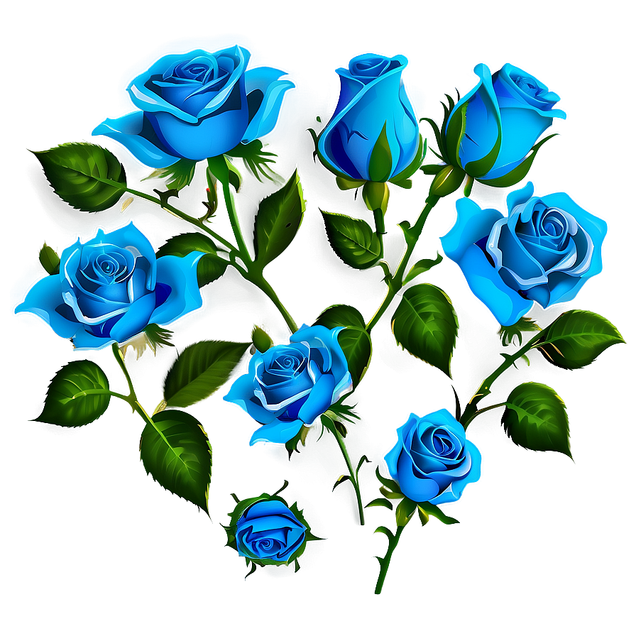 Blue Rose Background Png 68 PNG Image