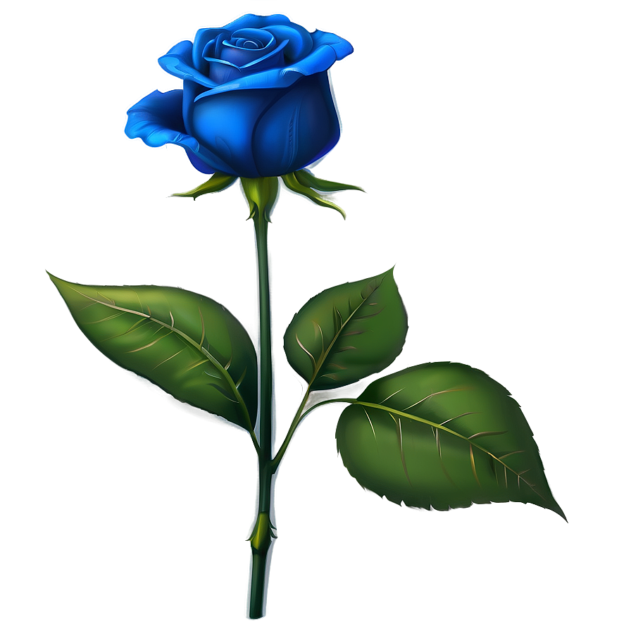 Blue Rose Illustration Png 25 PNG Image