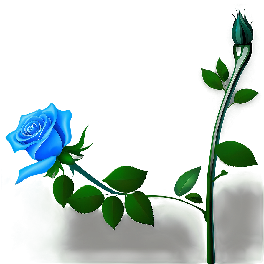 Blue Rose Illustration Png Gah81 PNG Image