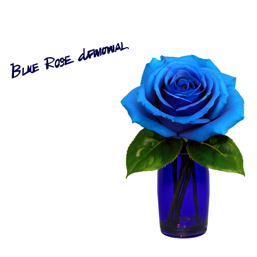 Blue Rose In Vase Png 06202024 PNG Image