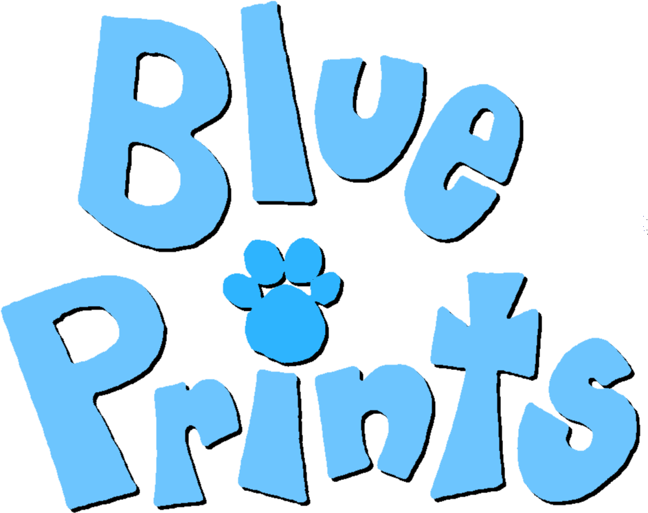 Blue's Clues Logo With Paw Print PNG Image