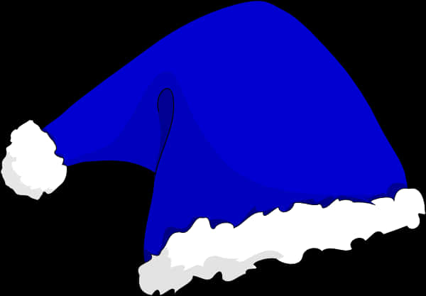 Blue Santa Hat Illustration PNG Image