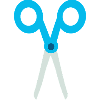 Blue Scissors Icon PNG Image