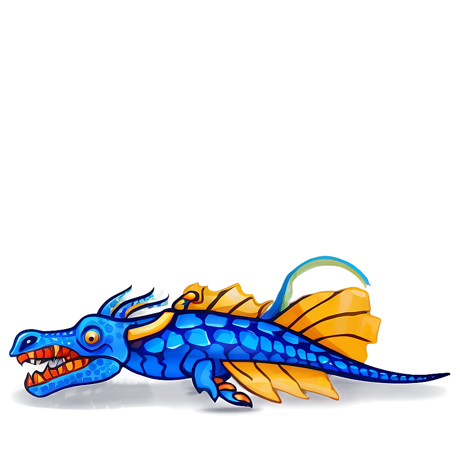 Blue Sea Dragon Png Qac PNG Image