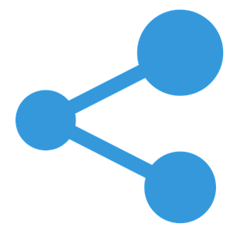 Blue Share Icon PNG Image