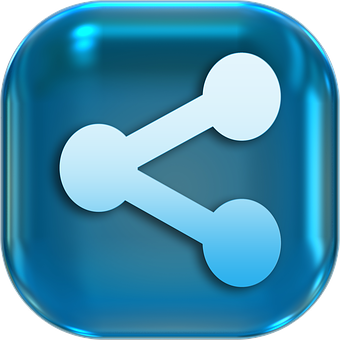 Blue Share Icon PNG Image