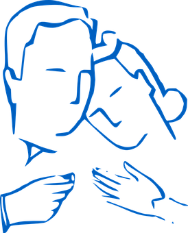 Blue Silhouette Couple Dancing PNG Image