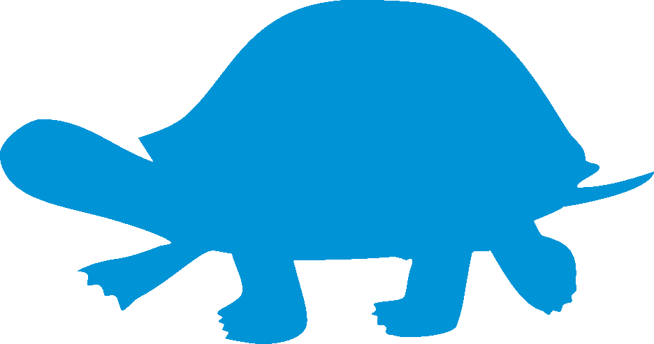 Blue Silhouette Tortoise PNG Image