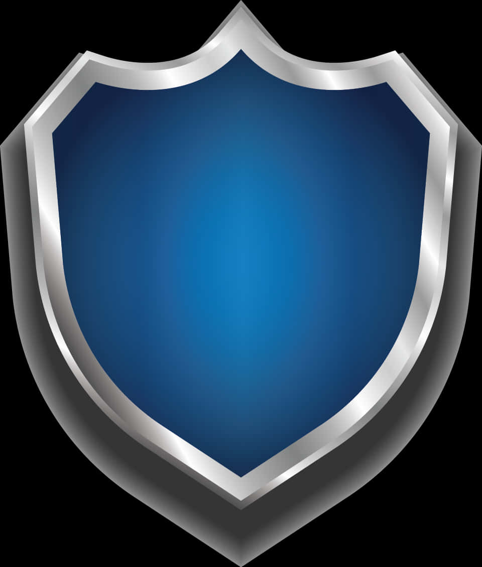 Blue Silver Shield Graphic PNG Image